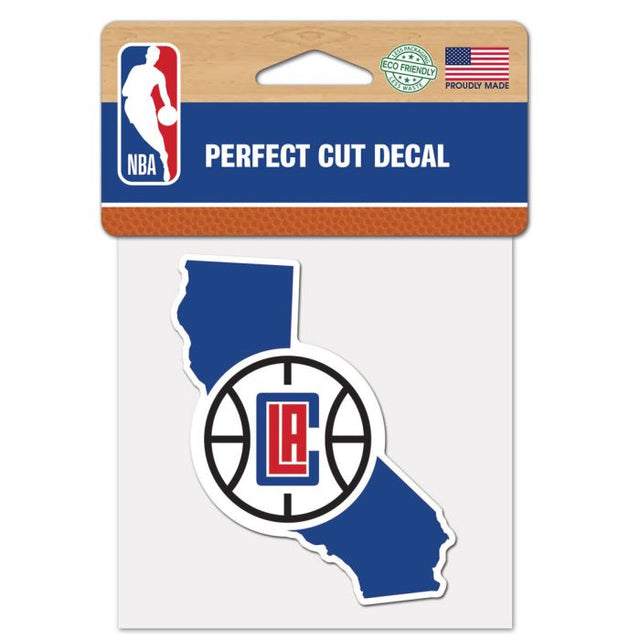 Los Angeles Clippers state Perfect Cut Color Decal 4" x 4"