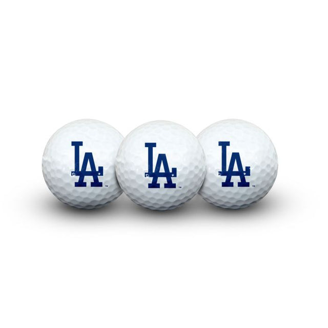 3 pelotas de golf de los Dodgers de Los Ángeles en formato concha