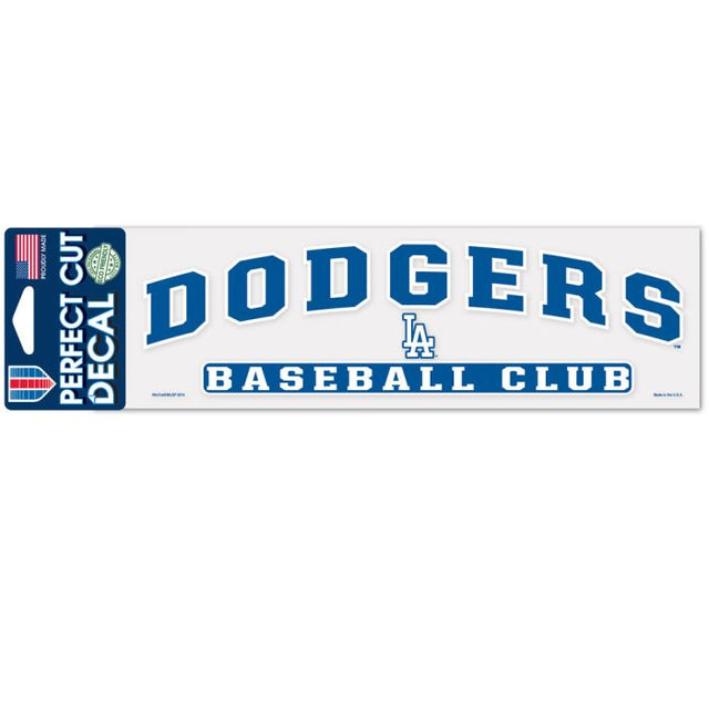 Calcomanías de corte perfecto arqueadas de Los Angeles Dodgers de 3" x 10"