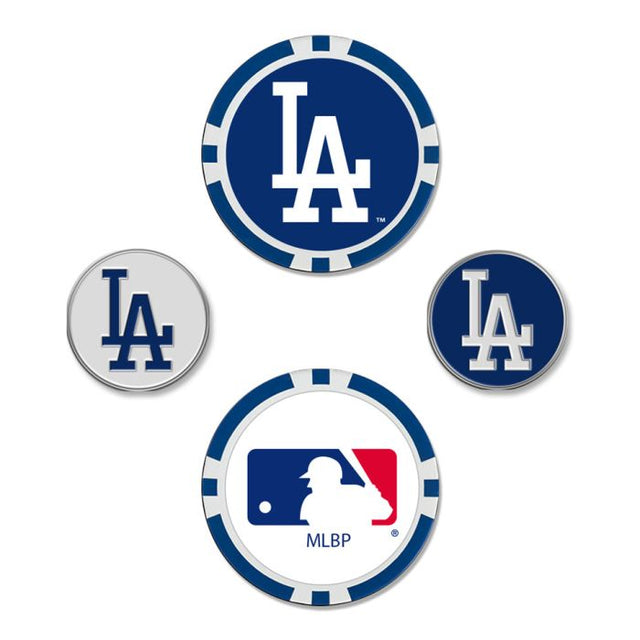 Juego de cuatro marcadores de pelota de Los Angeles Dodgers