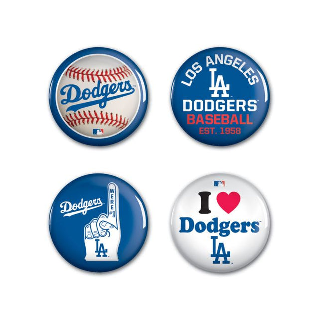 Los Angeles Dodgers Button 4 Pack 1 1/4" Rnd