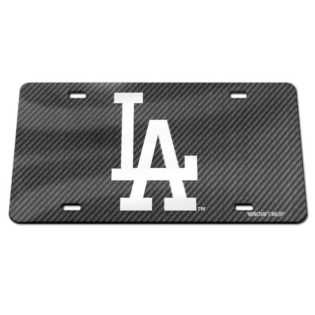 Los Angeles Dodgers CARBON Specialty Acrylic License Plate