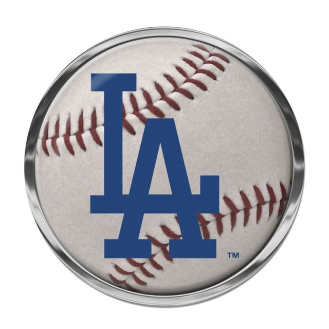 Emblema de metal cromado abovedado de Los Angeles Dodgers