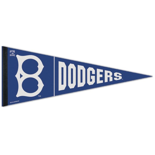 Banderín premium de los Dodgers de Los Ángeles/Cooperstown de 12" x 30"