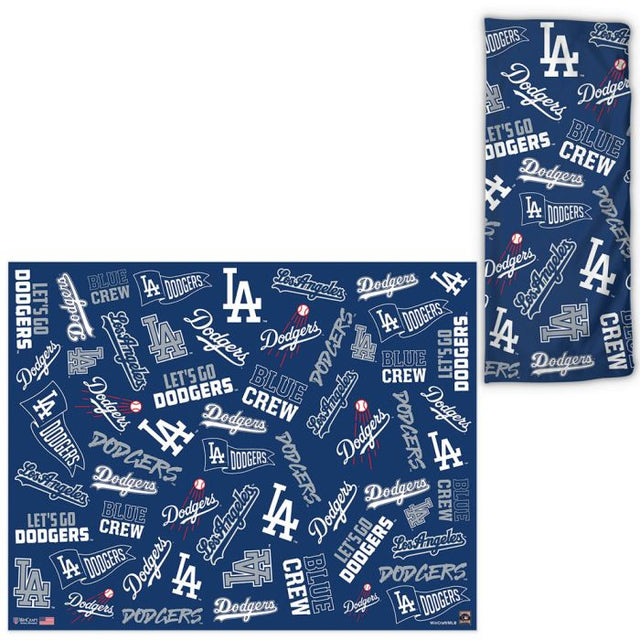 Envolturas para fanáticos con estampados dispersos de los Dodgers de Los Ángeles y Cooperstown