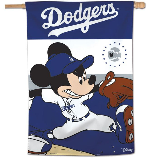 Bandera vertical de Los Angeles Dodgers/Disney de 28" x 40"