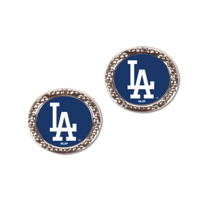 Los Angeles Dodgers Earrings Jewelry Carded Round