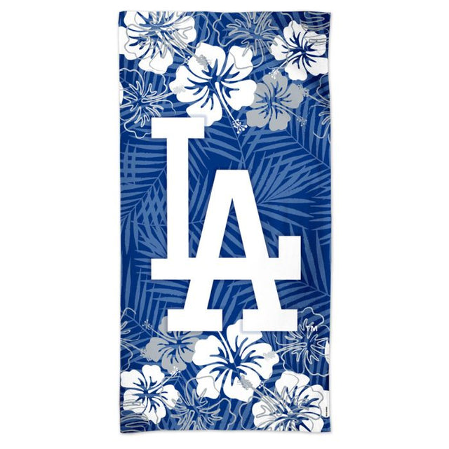 Toalla de playa floral Spectra de Los Angeles Dodgers de 30" x 60"