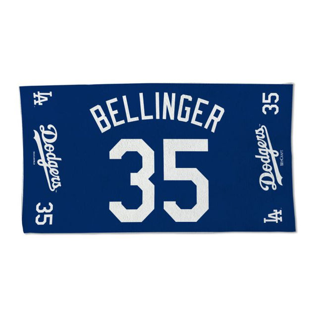 Toalla de vestuario de un solo lado a todo color de Los Angeles Dodgers Cody Bellinger