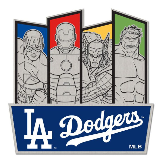 Tarjeta de joyería con pin de colección de MARVEL de Los Angeles Dodgers/Marvel (c) 2021