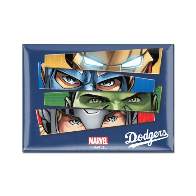 Imán de metal de 2,5" x 3,5" de Marvel (c) 2021 de Los Angeles Dodgers