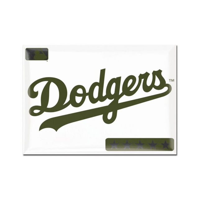 Imán de metal de los Dodgers de Los Ángeles de 2,5" x 3,5"