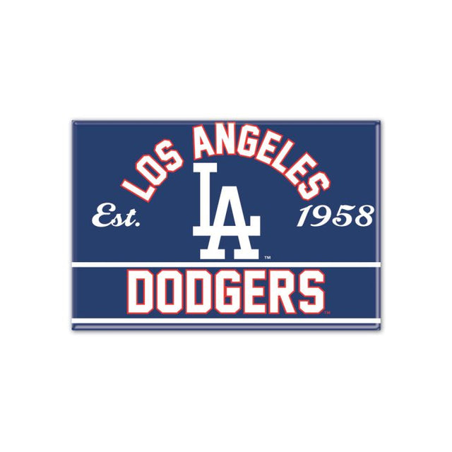 Imán de metal de los Dodgers de Los Ángeles de 2,5" x 3,5"