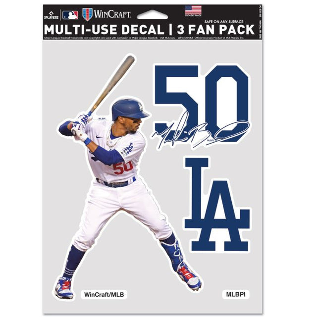 Los Angeles Dodgers Multi Use 3 Fan Pack Mookie Betts