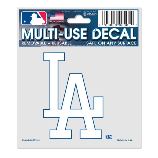 Calcomanía multiusos de Los Angeles Dodgers de 3" x 4"