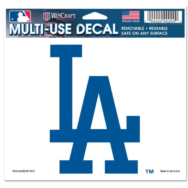 Los Angeles Dodgers Multi-Use Decal -Clear Bckrgd 5" x 6"