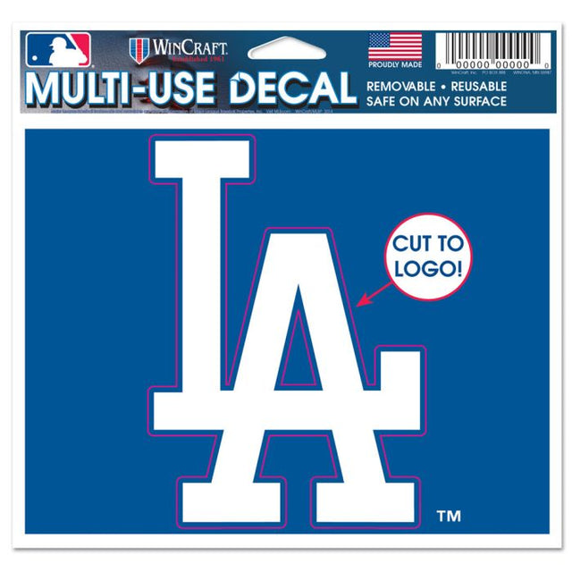 Calcomanía multiusos de Los Angeles Dodgers: logotipo recortado de 5" x 6"