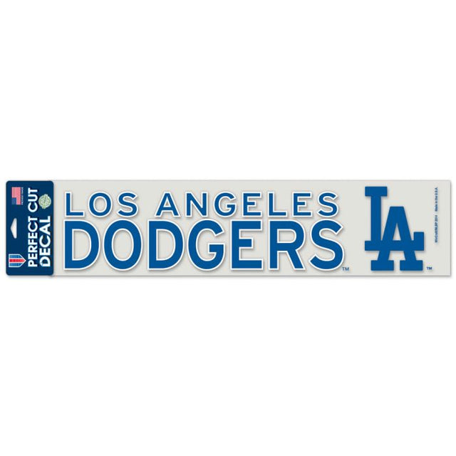 Calcomanías de corte perfecto de Los Angeles Dodgers de 4" x 17"