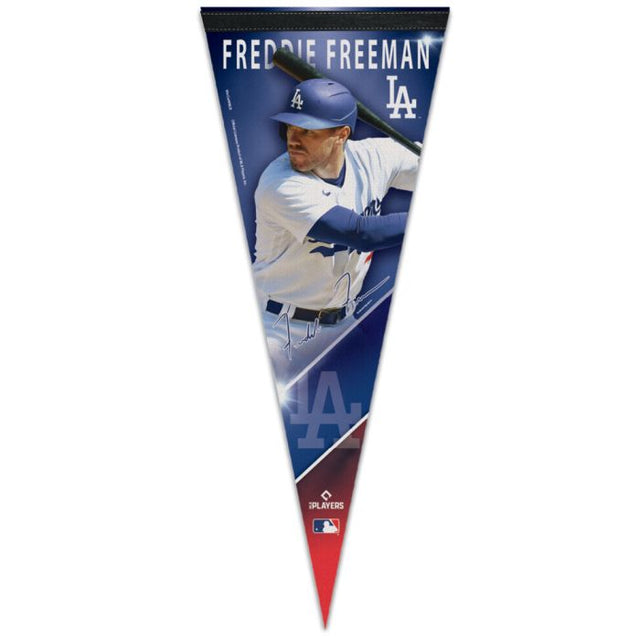 Banderín premium de los Dodgers de Los Ángeles de 12" x 30" de Freddie Freeman