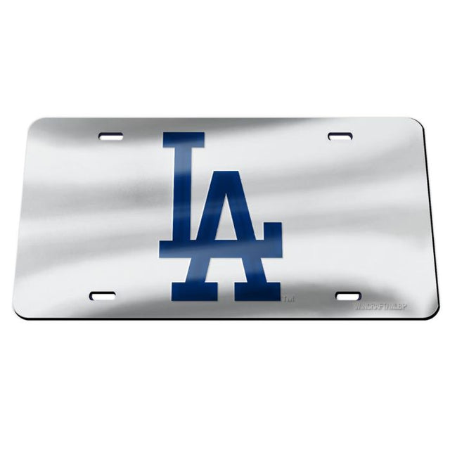 Matrículas clásicas de acrílico color PLATA de Los Angeles Dodgers