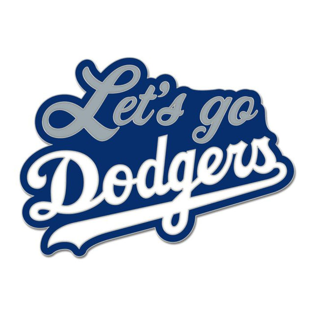 Tarjeta de joyería con pin esmaltado de colección con el lema de Los Angeles Dodgers