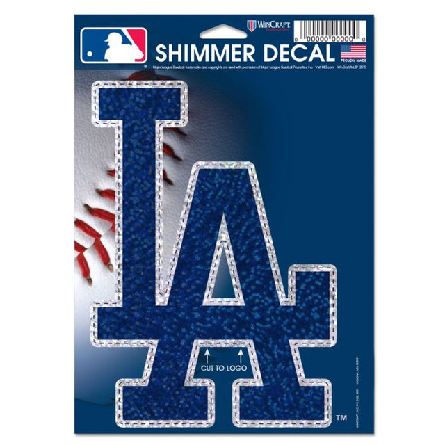 Los Angeles Dodgers Shimmer Decals 5" x 7"