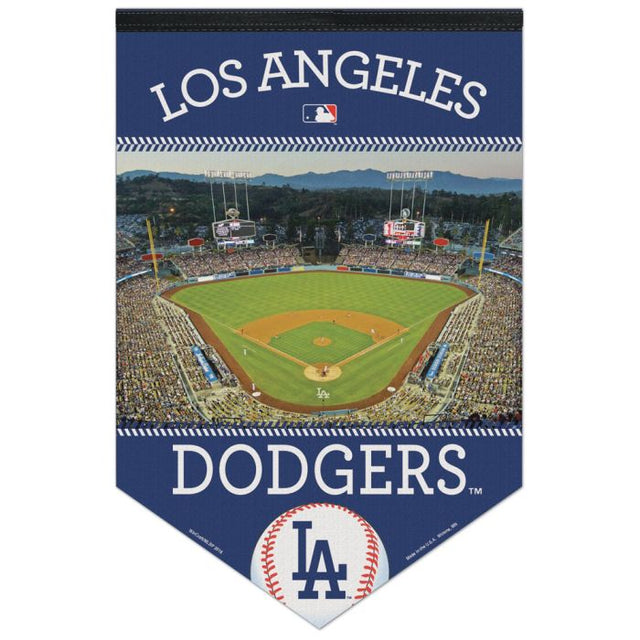 Banner de fieltro premium de Los Angeles Dodgers / Stadium de 17" x 26"