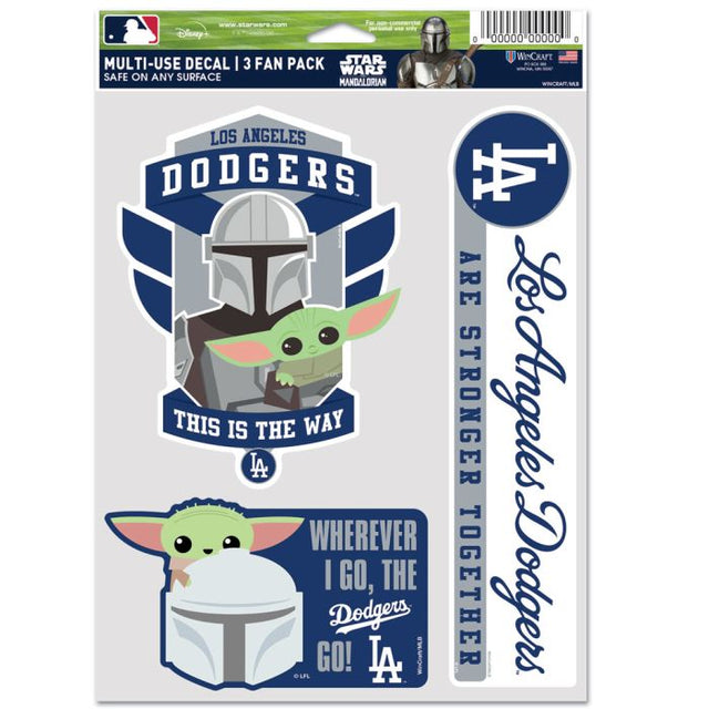 Paquete multiusos para 3 fanáticos de Los Angeles Dodgers / Star Wars Mandalorian