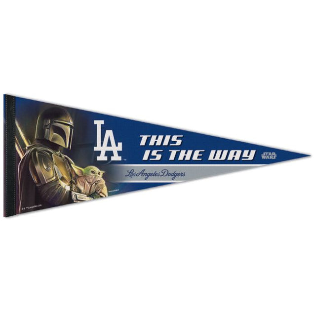 Los Angeles Dodgers / Star Wars Mandalorian Premium Pennant 12" x 30"