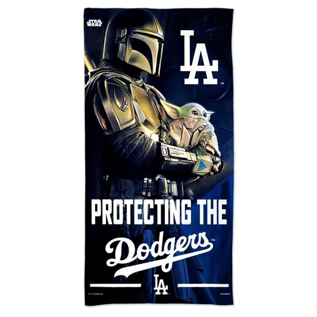 Toalla de playa Spectra de Los Angeles Dodgers / Star Wars Mandalorian de 30" x 60"