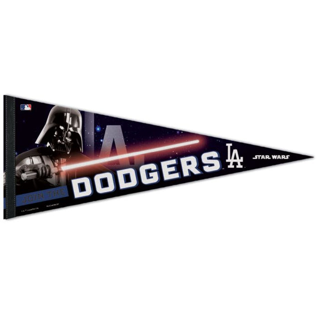 Banderín premium de Los Angeles Dodgers / Star Wars Darth Vader de 12" x 30"