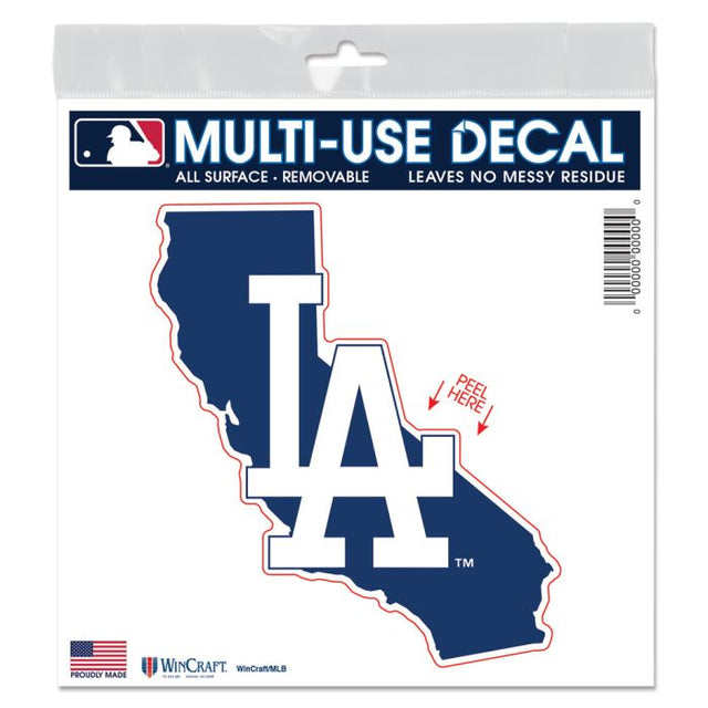 Los Angeles Dodgers State shape All Surface Decal 6" x 6"