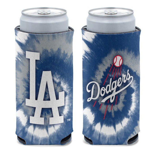 Enfriador de latas delgado de 12 oz con estampado TIE DYE de Los Angeles Dodgers