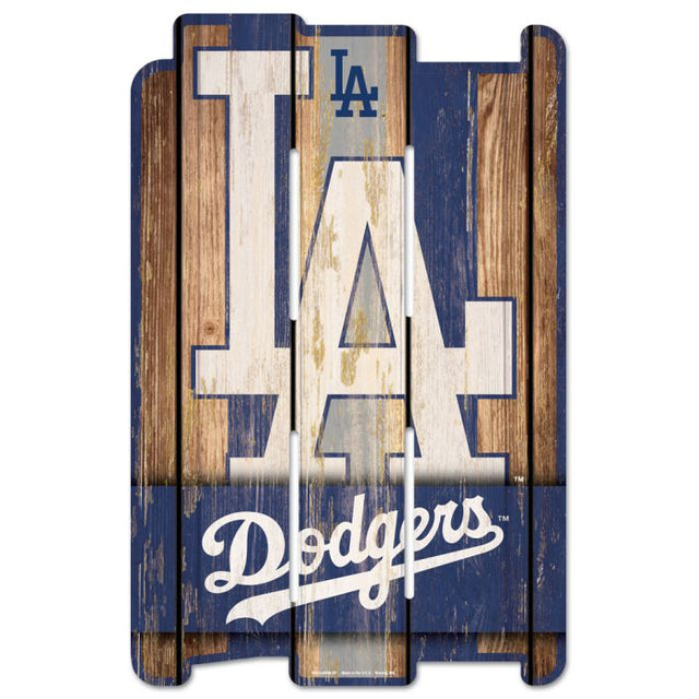 Letrero de madera para cerca de los Dodgers de Los Ángeles