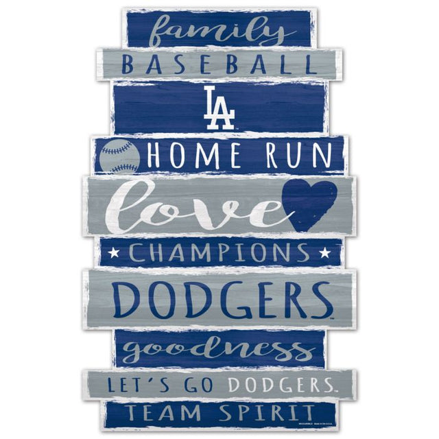 Letrero de madera de Los Angeles Dodgers, 11" x 17", 1/4" de grosor