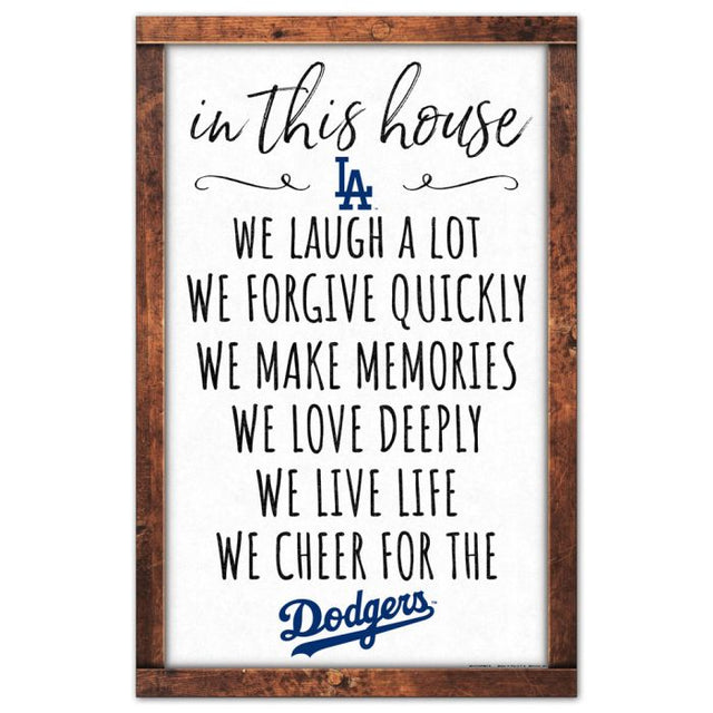 Letrero de madera de Los Angeles Dodgers, 11" x 17", 1/4" de grosor