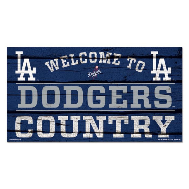 Letrero de madera de Los Angeles Dodgers, 13" x 24", 1/4" de grosor