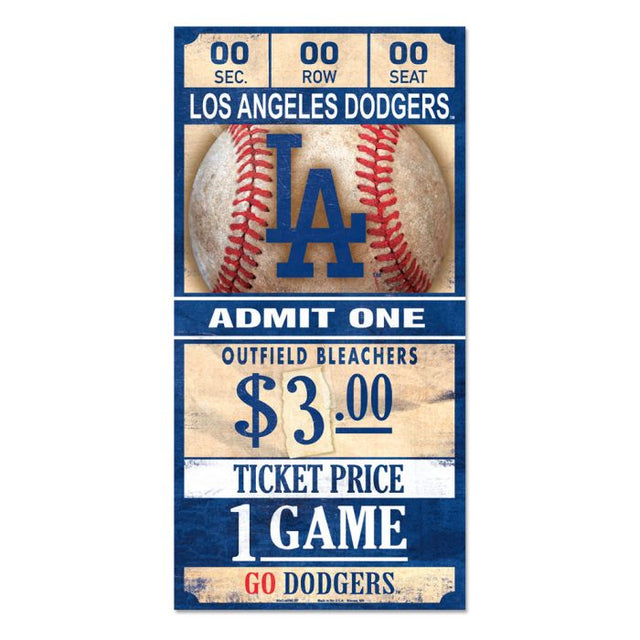 Los Angeles Dodgers Wood Sign 6x12 3/8" thick