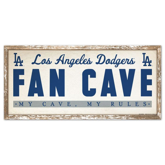 Letrero de madera de Los Angeles Dodgers de 8" x 17"