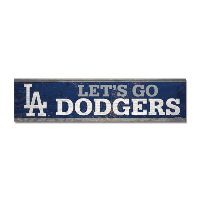 Imán de madera de los Dodgers de Los Ángeles, 1,5" x 6"