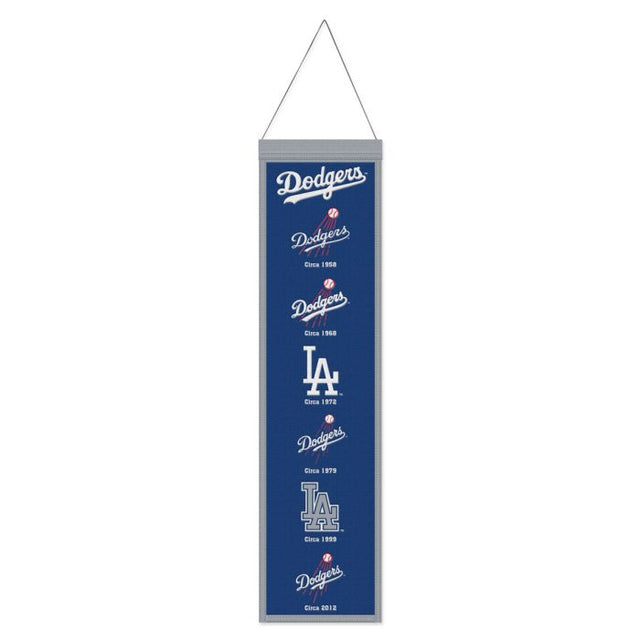 Bandera de lana de los Dodgers de Los Ángeles, 8" x 32"