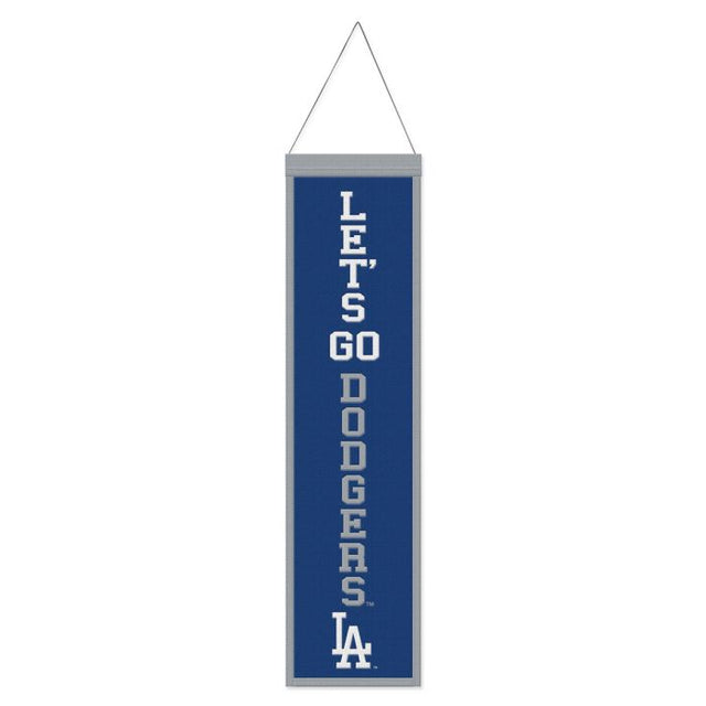 Bandera de lana de los Dodgers de Los Ángeles, 8" x 32"