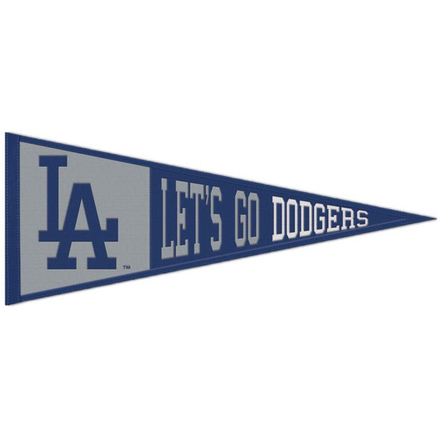 Banderín de lana de los Dodgers de Los Ángeles, 13" x 32"