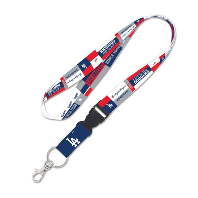 Los Angeles Dodgers color block Lanyard w/detachable buckle 1"