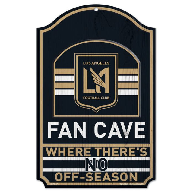 Los Angeles FC FAN CAVE Wood Sign 11" x 17" 1/4" thick