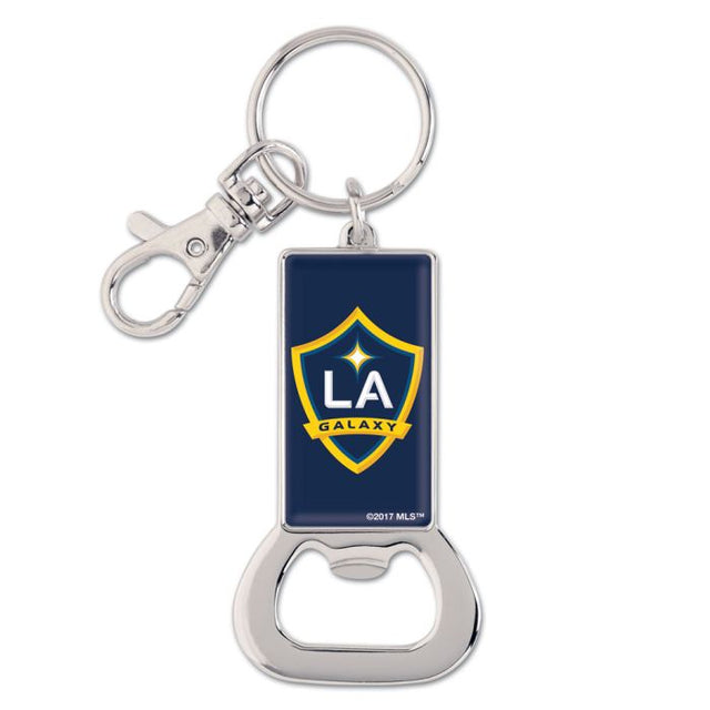 Llavero con abrebotellas rectangular de Los Angeles Galaxy