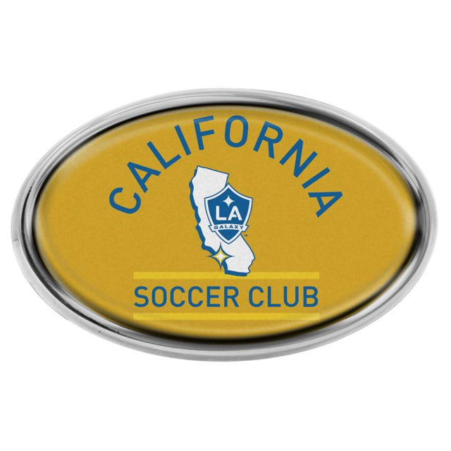 Emblema abovedado de metal cromado de Los Angeles Galaxy