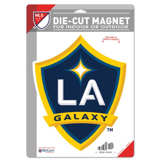 Imán troquelado con el logotipo de Los Angeles Galaxy de 6,25" x 9"