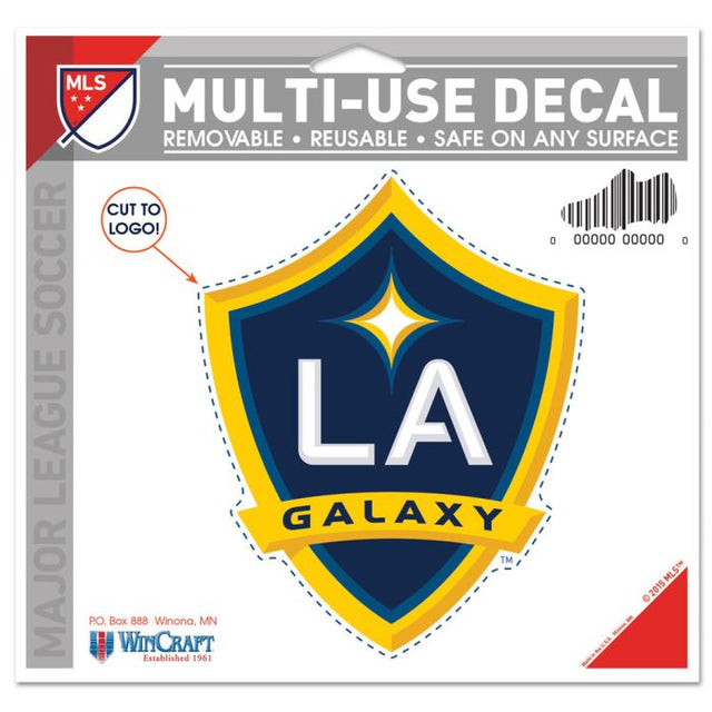 Calcomanía multiusos de Los Angeles Galaxy: cortada con el logotipo, 5" x 6"