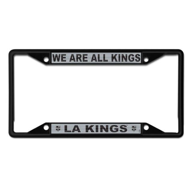 Marco de placa con licencia negra Los Angeles Kings de manga corta